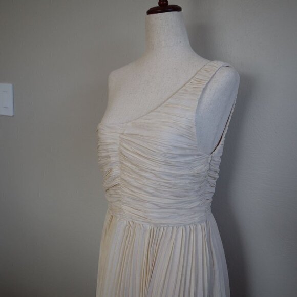 Anthropologie Let Me Be One-Shoulder Pleated Dress Size Small - Picture 3 of 7